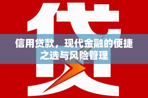 茂县信用贷款，现代金融的便捷之选与风险管理