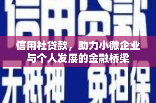 茂县信用社贷款，助力小微企业与个人发展的金融桥梁