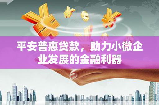 茂县平安普惠贷款，助力小微企业发展的金融利器