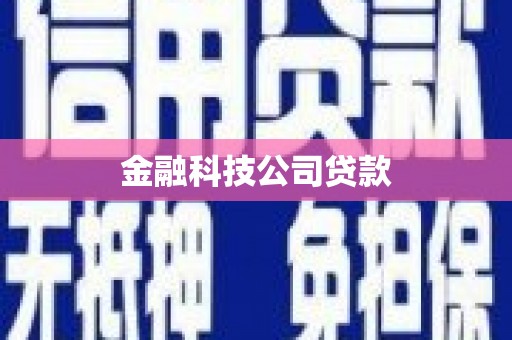 茂县金融科技公司贷款