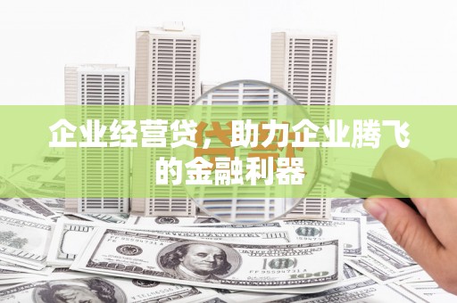 茂县企业经营贷，助力企业腾飞的金融利器
