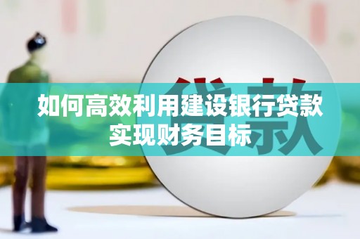 茂县如何高效利用建设银行贷款实现财务目标