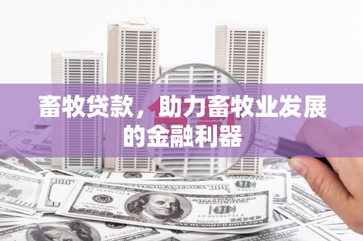 茂县畜牧贷款，助力畜牧业发展的金融利器