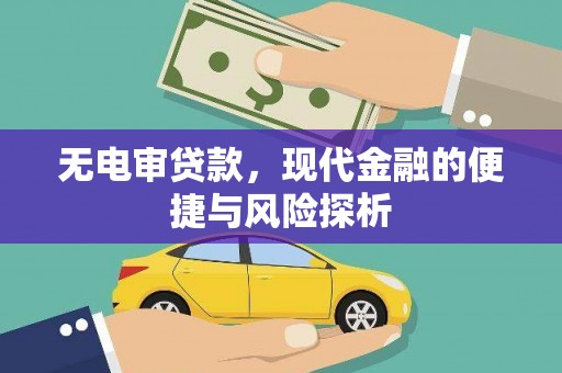 茂县无电审贷款，现代金融的便捷与风险探析