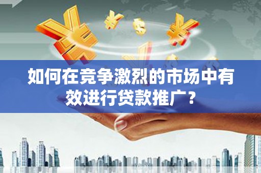 茂县如何在竞争激烈的市场中有效进行贷款推广？