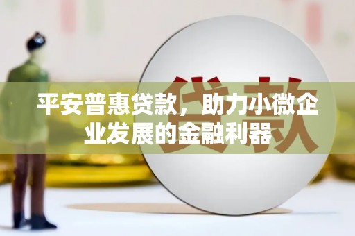 茂县平安普惠贷款，助力小微企业发展的金融利器