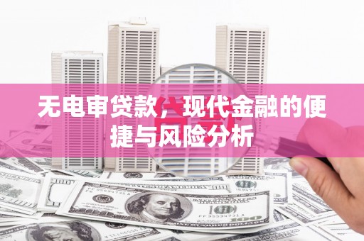 茂县无电审贷款，现代金融的便捷与风险分析
