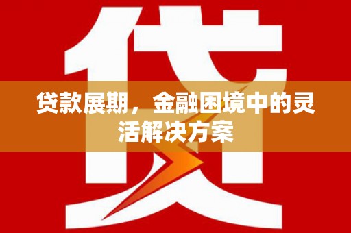 茂县贷款展期，金融困境中的灵活解决方案