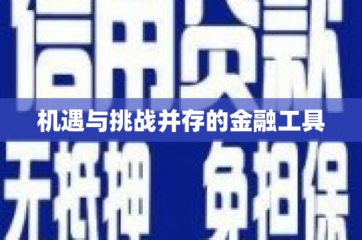 茂县机遇与挑战并存的金融工具