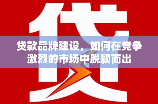 茂县贷款品牌建设，如何在竞争激烈的市场中脱颖而出