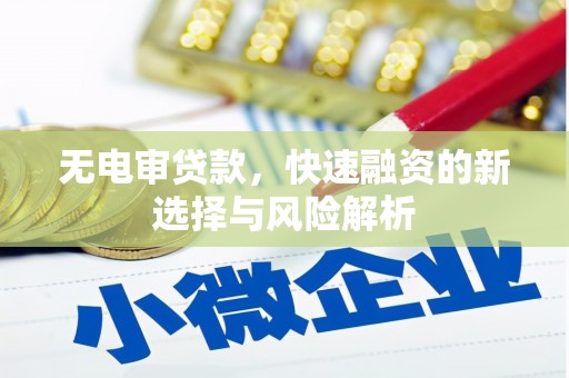 茂县无电审贷款，快速融资的新选择与风险解析