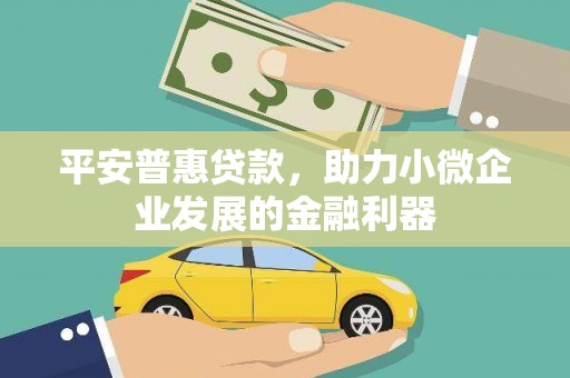 茂县平安普惠贷款，助力小微企业发展的金融利器
