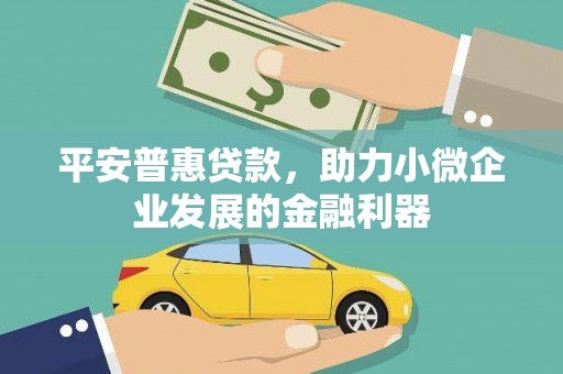 茂县平安普惠贷款，助力小微企业发展的金融利器