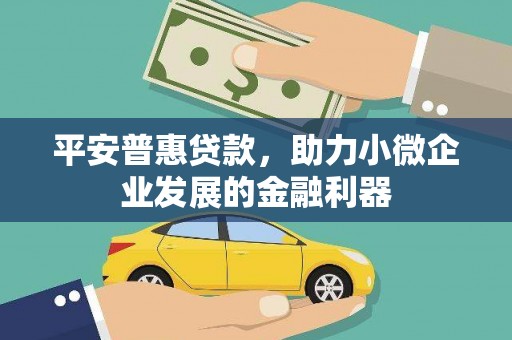 茂县平安普惠贷款，助力小微企业发展的金融利器