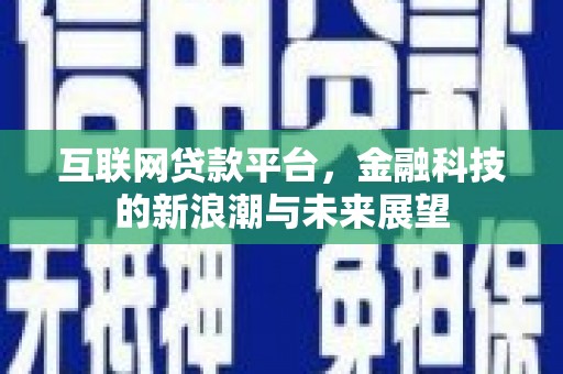 茂县互联网贷款平台，金融科技的新浪潮与未来展望