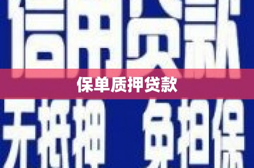 茂县保单质押贷款
