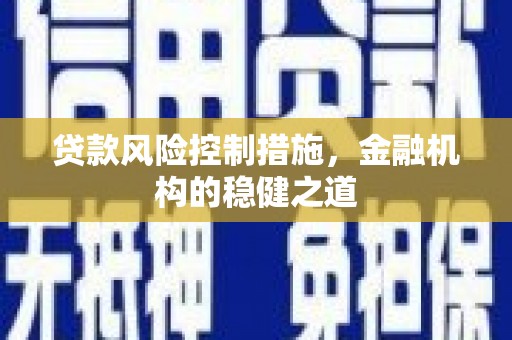 茂县贷款风险控制措施，金融机构的稳健之道