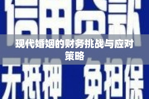 茂县现代婚姻的财务挑战与应对策略