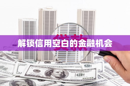 茂县解锁信用空白的金融机会