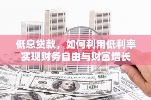 茂县低息贷款，如何利用低利率实现财务自由与财富增长