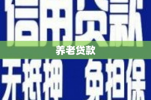 茂县养老贷款